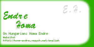 endre homa business card